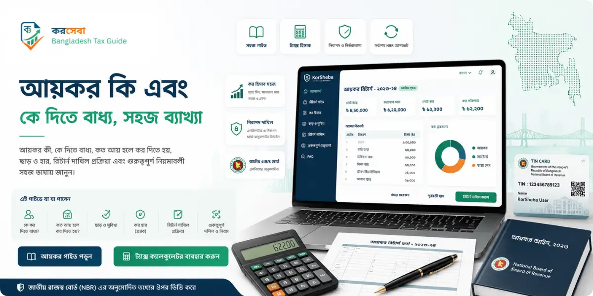 আয়কর কি এবং কে দিতে বাধ্য — সহজ ব্যাখ্যা | করসেবা